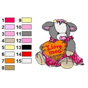 Mary Moo Moos 03 Embroidery Design
